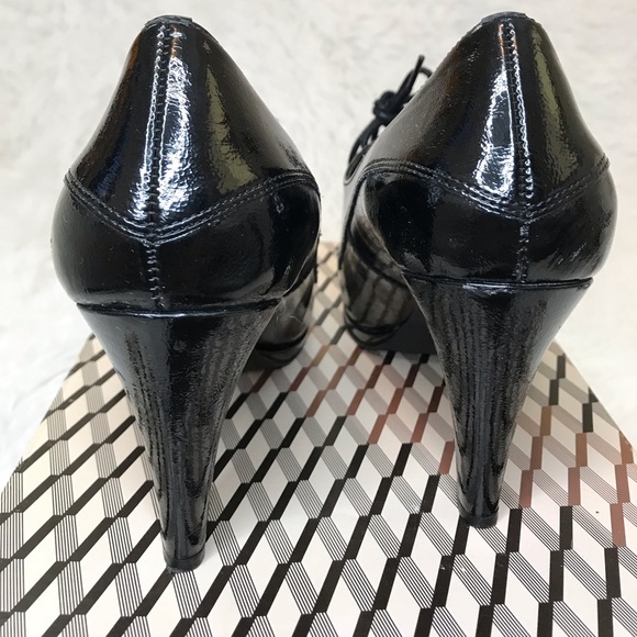 VÍCTOR patent leather laced heals; Alastair BLK 8M - Picture 5 of 6